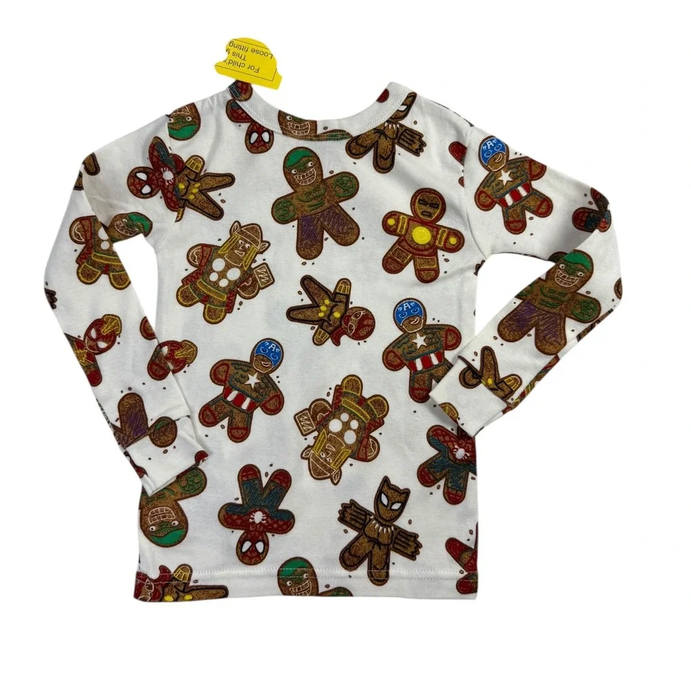 Baby Gap Marvel Gingerbread Man Pajamas Long Sleeve Pants Set Kids‎ Size 2